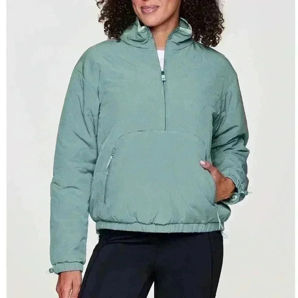 NWT AVALANCHE half zip waterproof women pullover size L in green - Picture 1 of 5